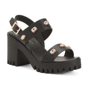 Madden girl embellished heeled sandals